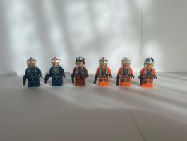 6 Lego Star Wars Piloten Figuren gebraucht