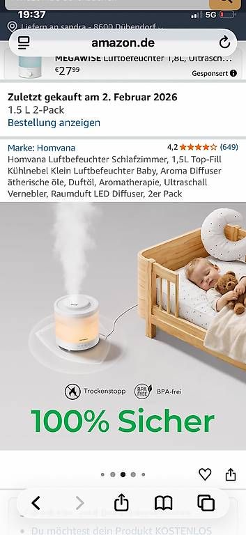Humidificateurs: Luftbefeuchter mit licht – D'occasion à Dübendorf par Aber_trotzdem 1