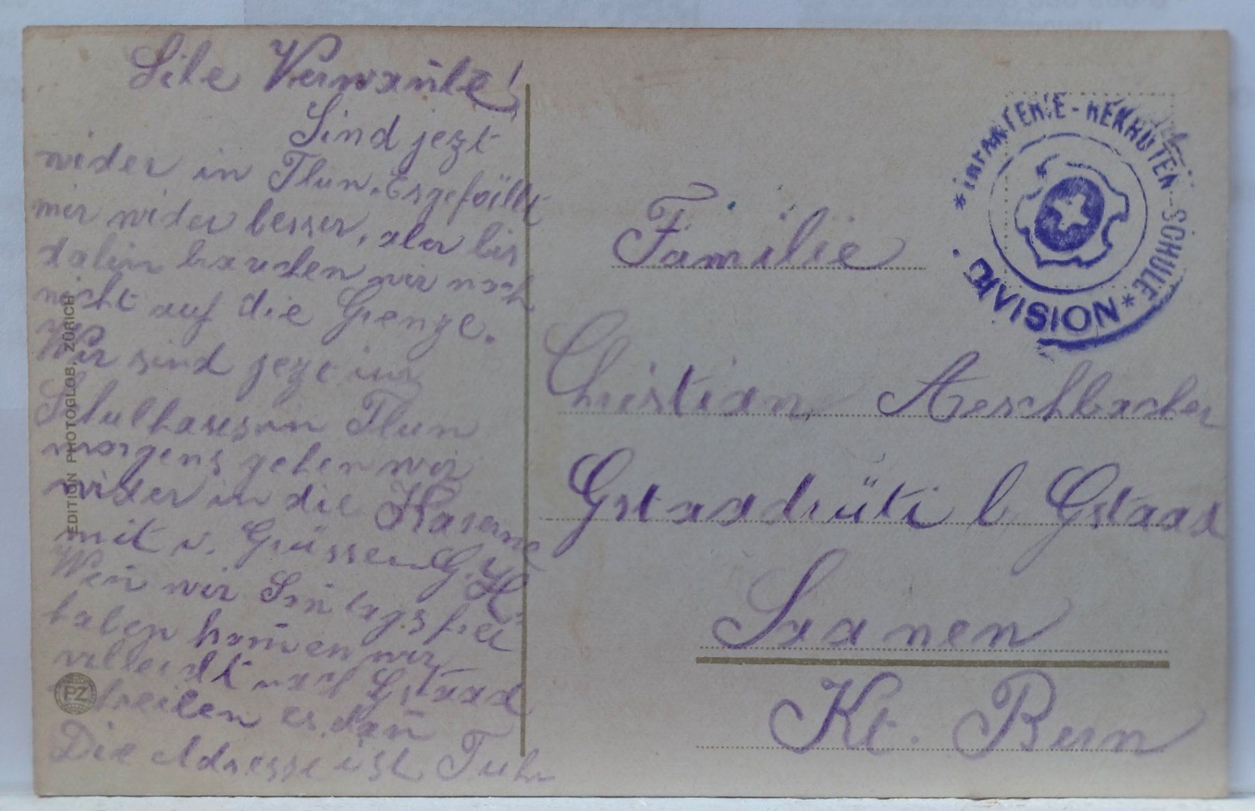 Cartoline postali: Schloss THUN , FELDPOST, No 4175 – Usato da Aarau Rohr venduto da mgvw 1
