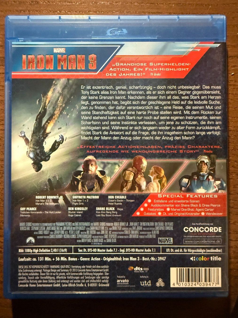 Tutti i DVDs: Iron Man 3 – Usato da Zürich venduto da Blu-ray_ZH 1