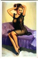 Postkarte "Pin-up".