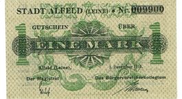 Alfeld 1 Mark 01.12.1918 VZ+-VZ++