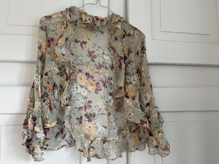 Transparente Blusenjacke 100% Seide LORENA CONTI PARIS