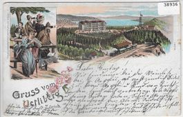 Gruss vom Uetliberg - farbige Litho 1902