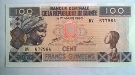 Billet banque république de Guinée 100 Francs série 2012 UNC