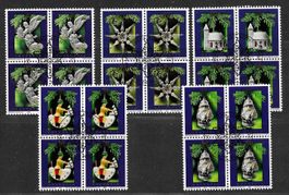 WEIHNACHTEN 2000 - 2003 im VIERERBLOCK ERSTTAGSTEMPEL