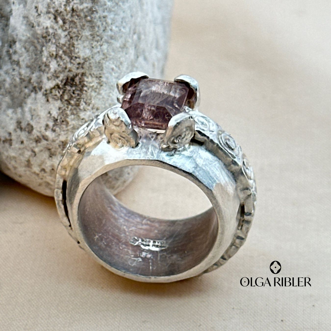 Olga Ribler Anelli: Unikate Silber Ring 925 mit Turmalinquarz Grösse 56 – Nuovo (secondo la descrizione) da Luzern venduto da Schmuckoutlet 2
