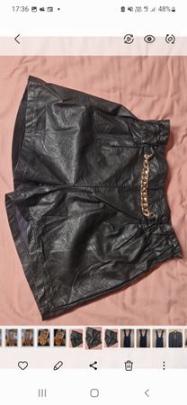 Damen Kunstleder Shorts schwarz Grösse M Neu