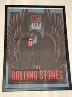 Rolling Stones Poster Perth 2014 gerahmt