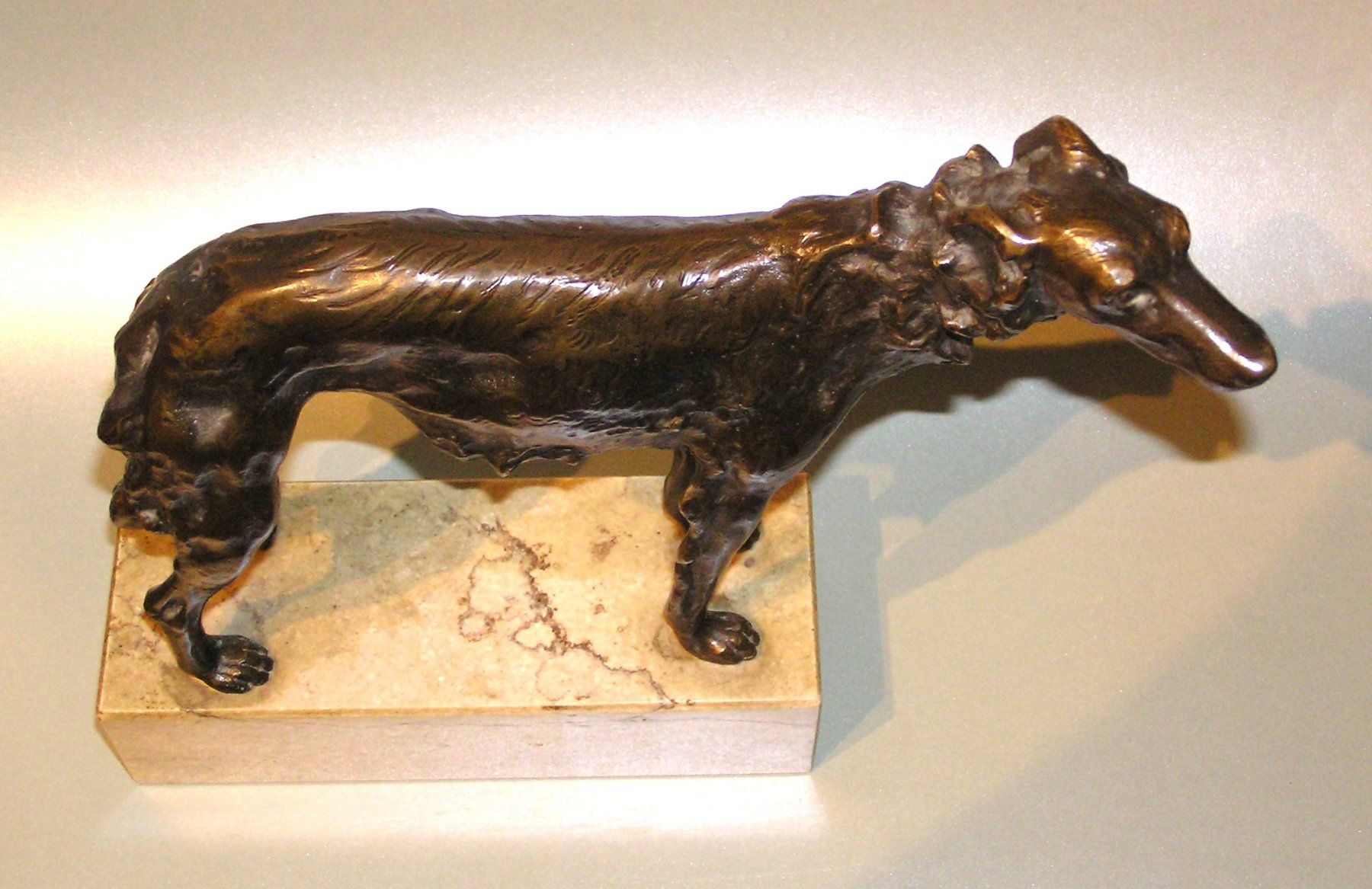 Skulpturen & Statuen: ALTE GROSSE BRONZE FIGUR BARSOI WINDHUND – Gebraucht aus Grenchen von Antique-hunter 6