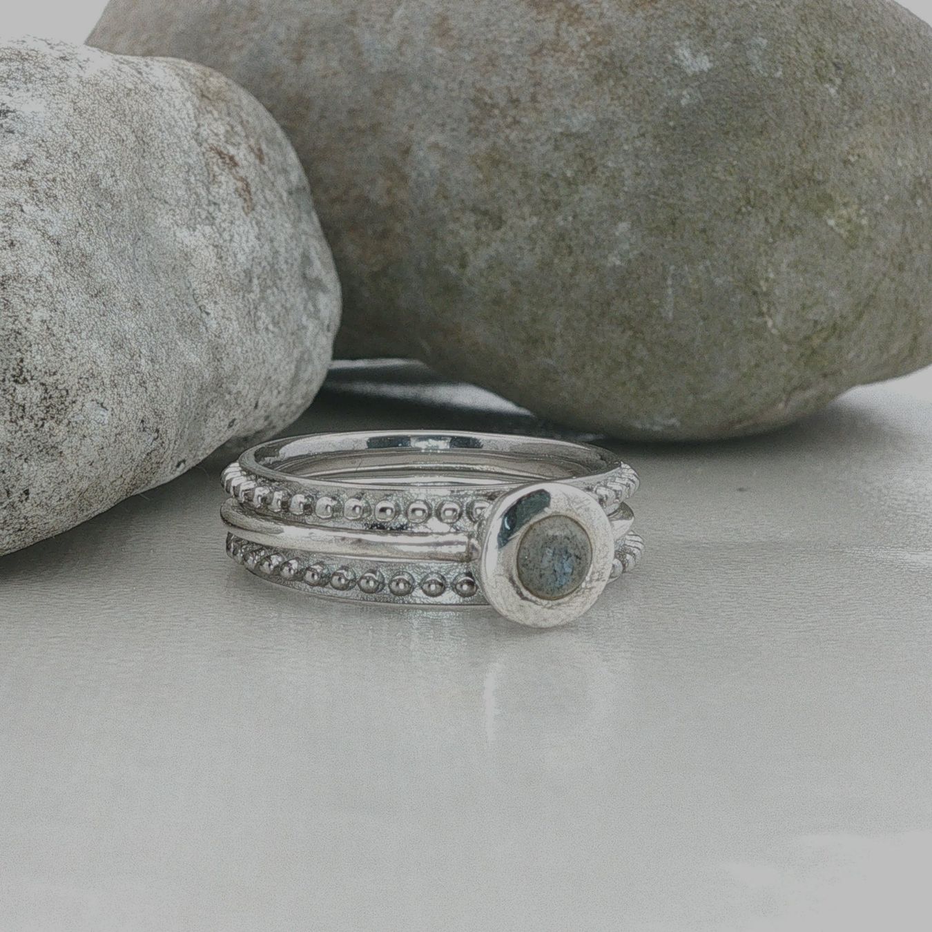Olga Ribler Anelli: Ring SET 925 Sterling Silber & Edelstahl  Grösse 58 – Nuovo (secondo la descrizione) da Luzern venduto da Schmuckoutlet 5
