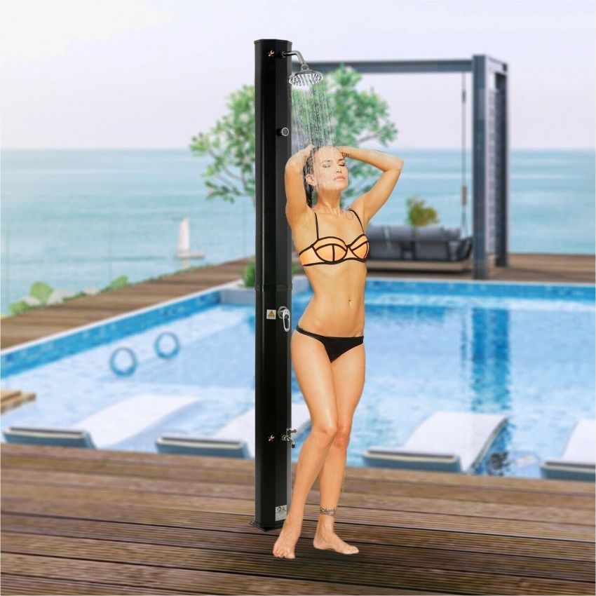 Docce: Solardusche 35L schwarz mit Thermometer – Nuovo (secondo la descrizione) da Nebikon venduto da warendiscount 1