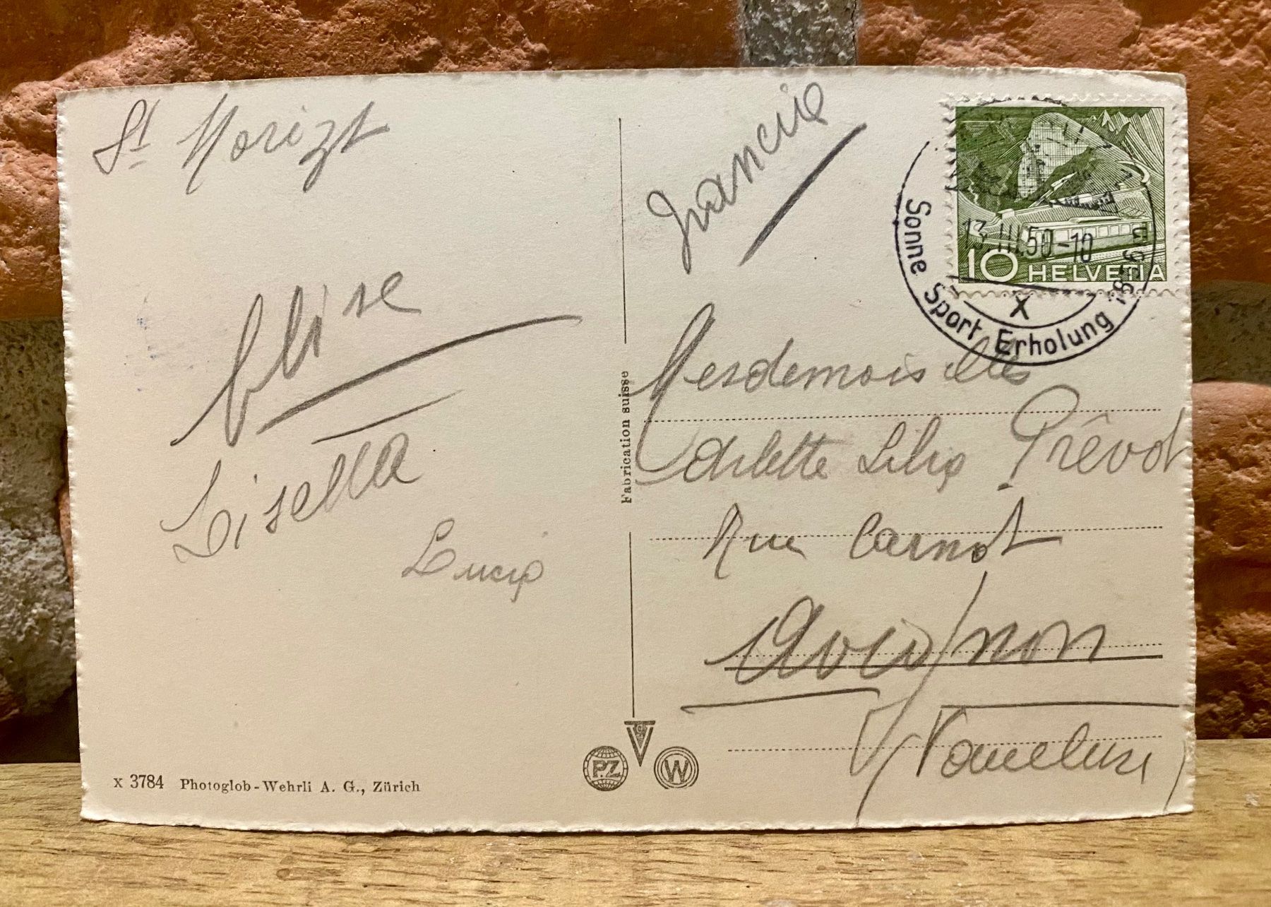 Cartoline postali: 1950 ST. MORITZ im Winter - Eisfeld - Belebt - Engadin – Usato da Root venduto da ENGLAND-TREASURES 2