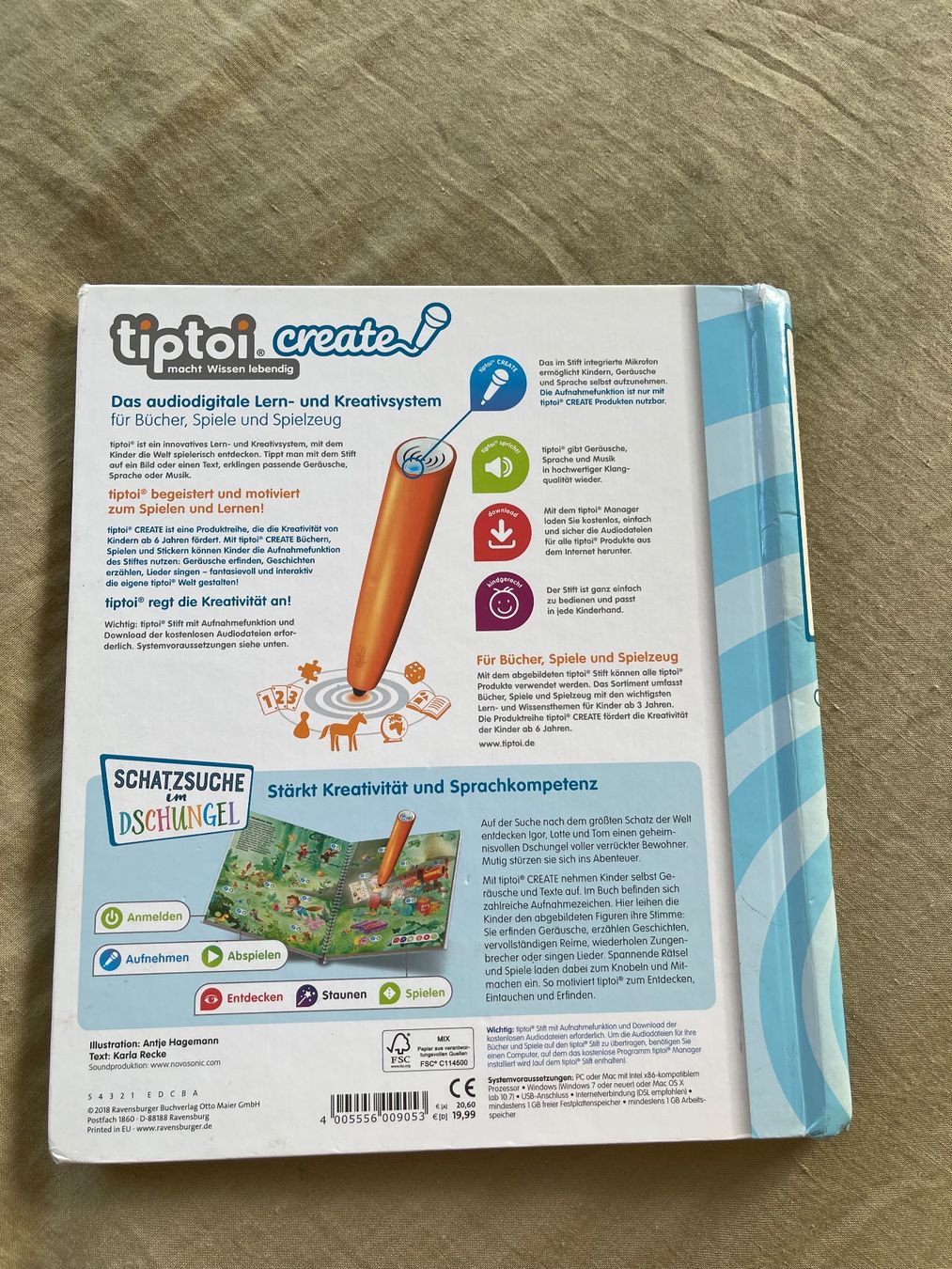 Libri: Tiptoi Create Buch, Schatzsuche im Dschungel – Usato da Hirzel venduto da carta9 1