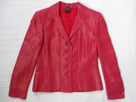 AKRIS - Blazer Metallic Streifenmuster Pink/Gold Gr. 38