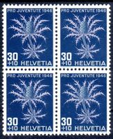 ALPENMANNSTREU 4ERBLOCK **POSTFRISCH MIT LEICHTEM FALZ**EV90