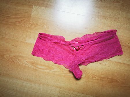 Pinke Spitze Hotpants, Grösse M