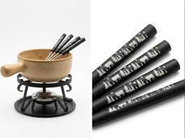 Schweizer Käsefondue-Set komplett (Caquelon/Rechaud/Gabeln)