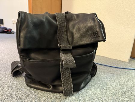 Strellson Bond Street Rucksack 15” – Leder, Schwarz 