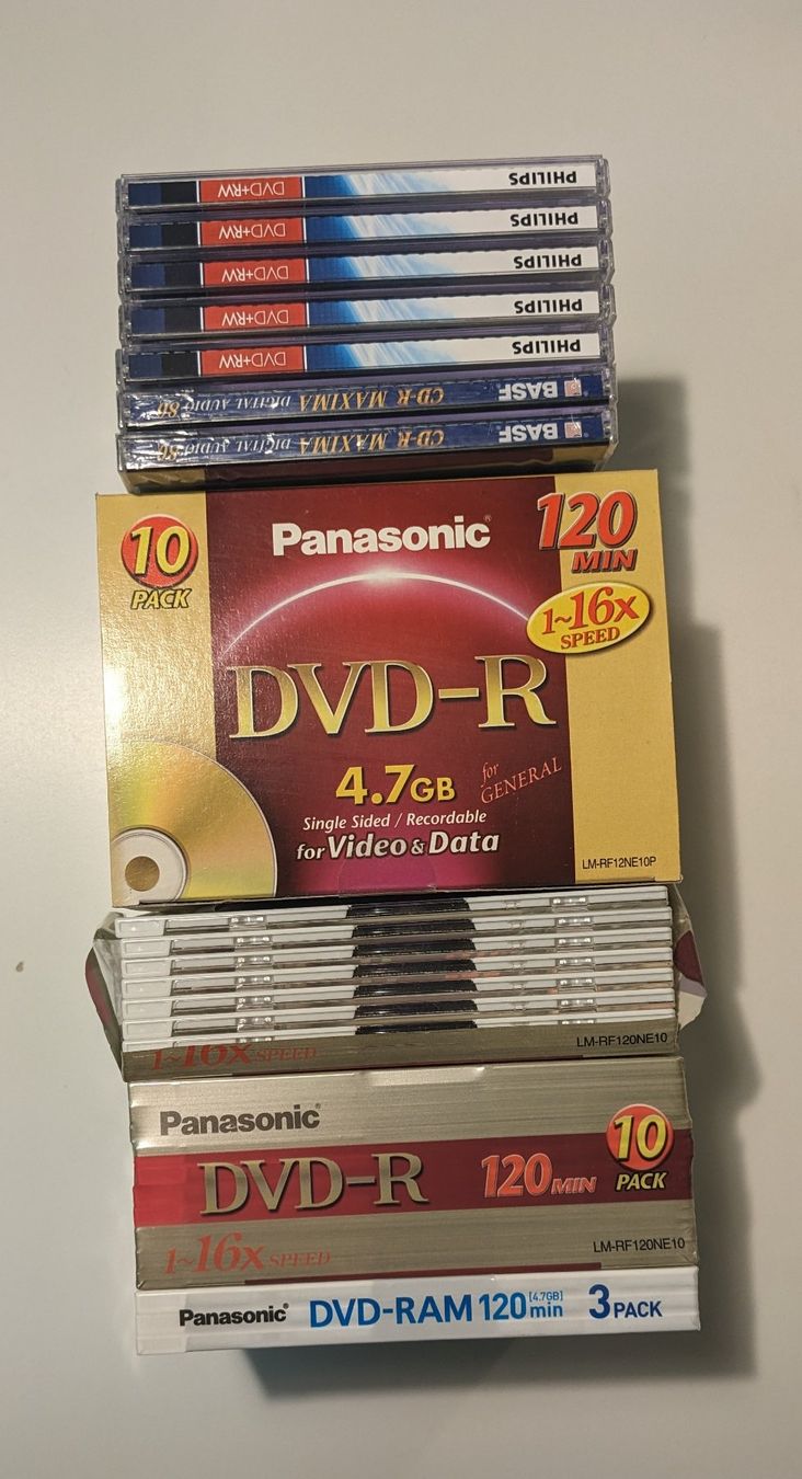 DVD-RAM, DVD-RW, DVD-R und CD-R Rohlinge Originalverpackt (Neu und ...