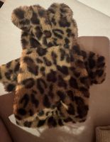 Hunde Teddyfell Jacke mit Leopardenmuster, xs neu