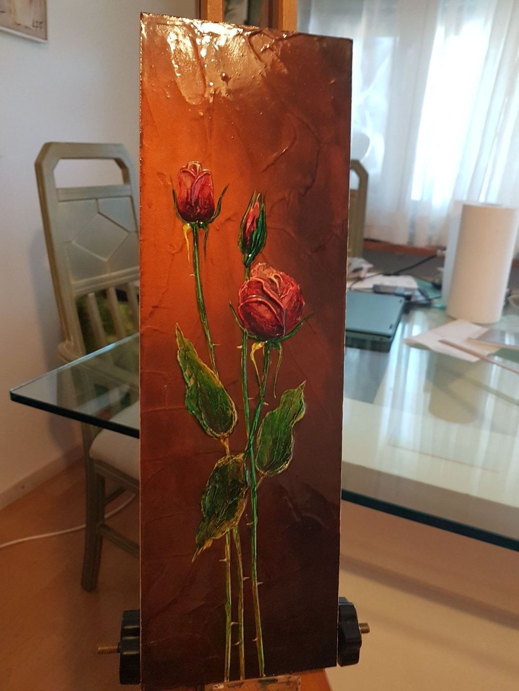 Dipinti: Kunst-Unikat "Rote Rosen" (1962) – Usato da Glattbrugg venduto da casabelavista 1