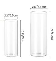 30 Glasvasen zylindrisch, je 15 15x5.5 / 18x6.5cm