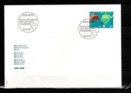 1989 / FDC / Werbemarke- 100 J.Schweiz. Elektrotechn.Verband