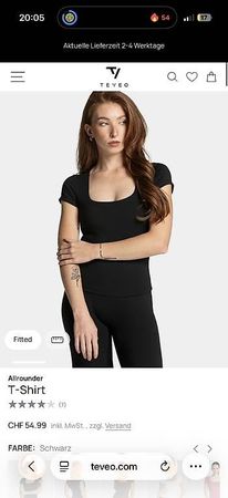 Neues TEVEO Allrounder T-Shirt schwarz 