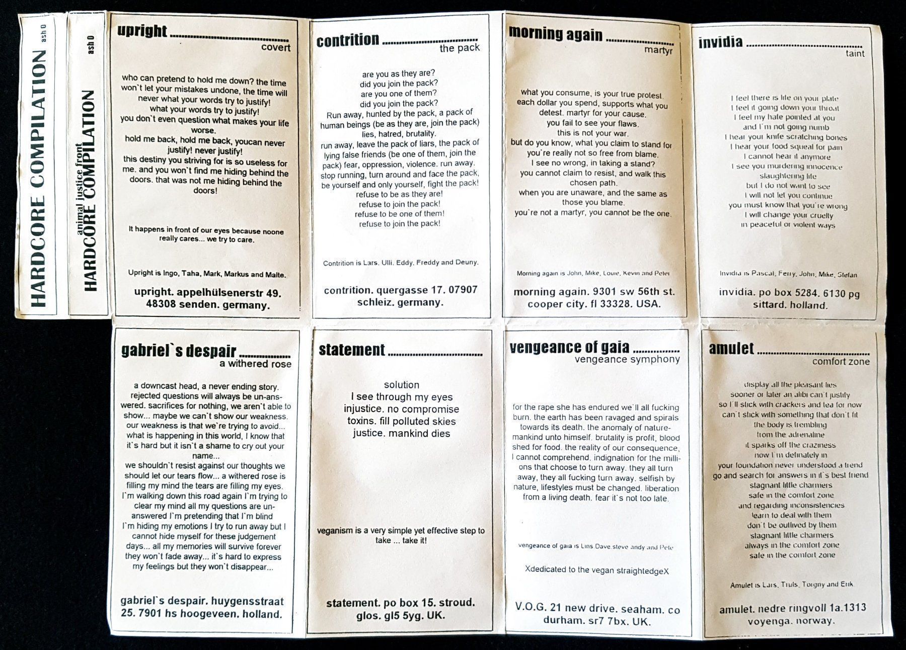 Musicassette: Animal Justice Front Hardcore Compilation - Tape - Various – Usato da Uster venduto da Zardodel 4