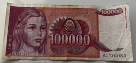 Jugoslawien 100‘000 Dinara 1989