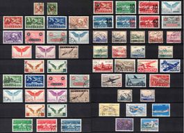1919-88 Flugpost Sammlung komplett gestempelt, Kat.4370.-