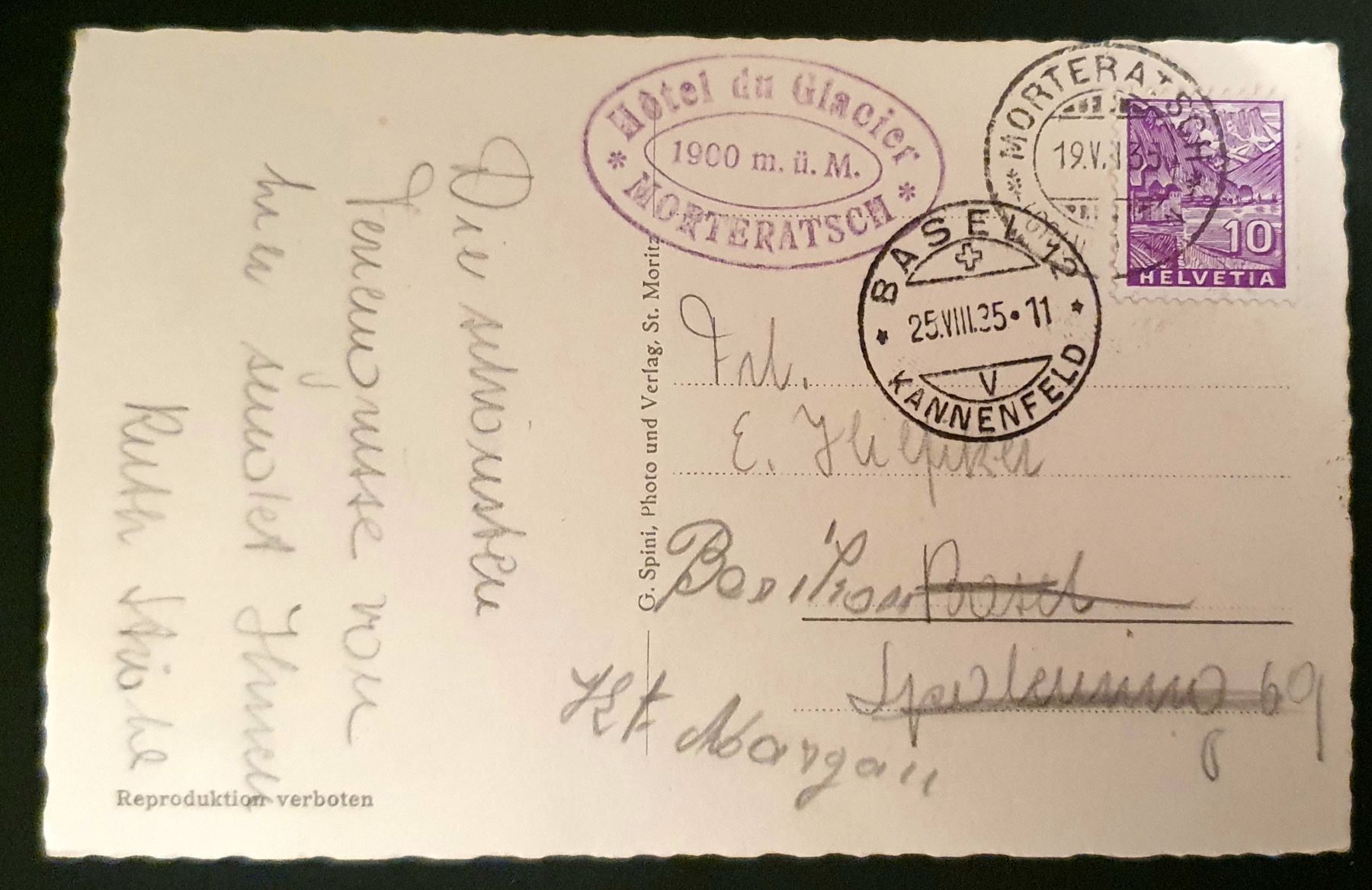 Tous les timbres: Berninabahn 1935 – D'occasion à Kreuzlingen par Rschweiz1 1