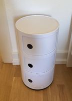 Beistelltisch VLADIK rund mit Stauraum 32 x 58 cm weiss