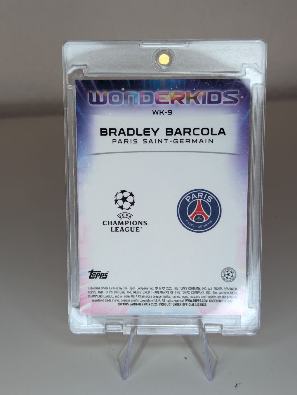 Topps Carte collezionabili: Bradley Barcola 17/25 PSG Topos Chrome – Nuovo (secondo la descrizione) da Hunzenschwil venduto da BRPCards 2