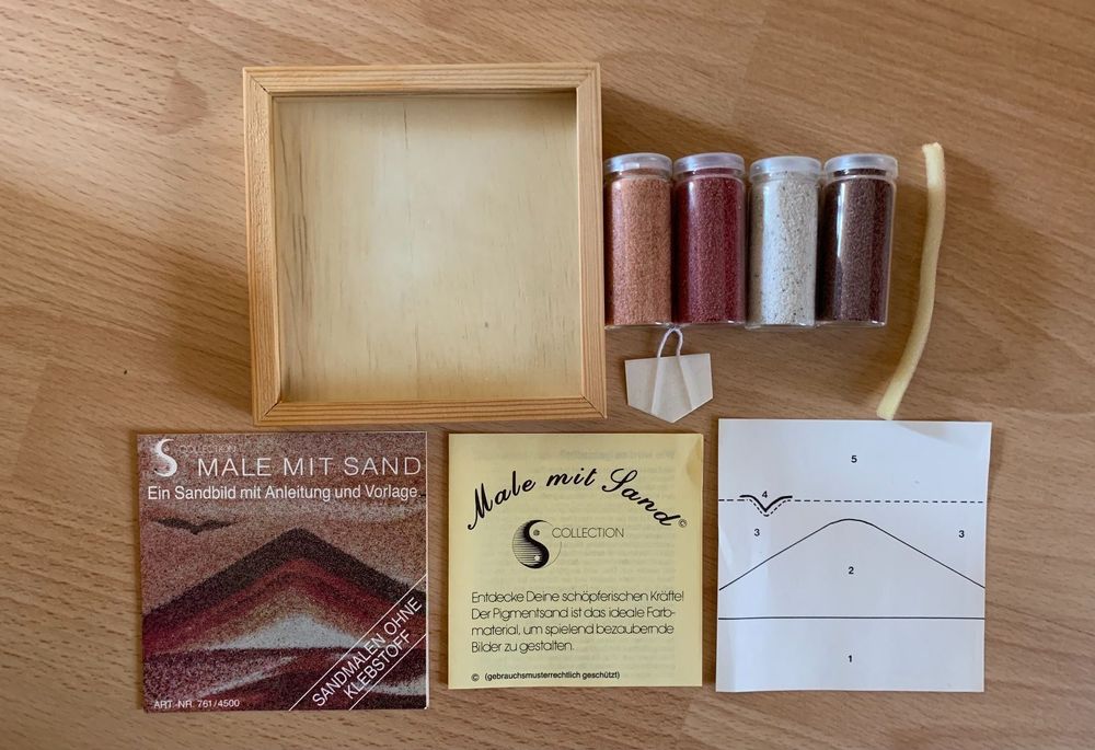 Basteln /malen mit Sand mit Anleitung (Neu und originalverpackt) in ...
