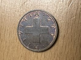 Schweizer 1 Rappen Münze Jahrgang 2002 guter Zustand