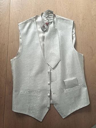 Weste Krawatte Plastron Anzugweste 48 Hochzeit