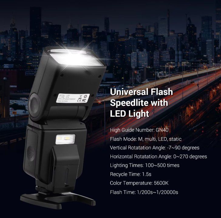 Flash: Universal Blitz Speedlite für DSLR-Kameras – Nuovo e nell'imballaggio originale da Geneve venduto da Titi2008 4