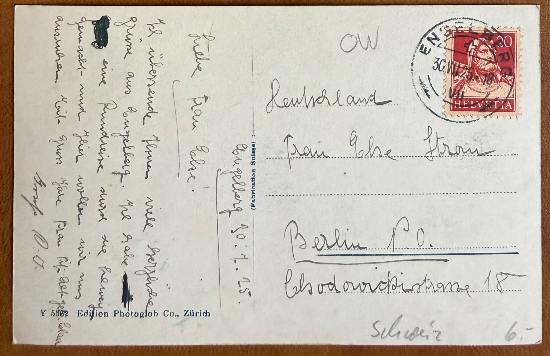 Cartoline postali: Engelberg - Panorama. 1925 – Usato da Lutry venduto da Ediego 1
