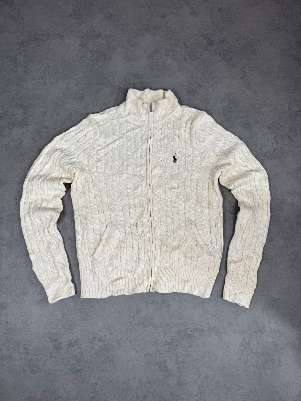 Ralph Lauren Maglioni & Felpe: Ralph Lauren Cable Knit Zipper Pullover - Grösse: S – Usato da Fraubrunnen venduto da simon_28839