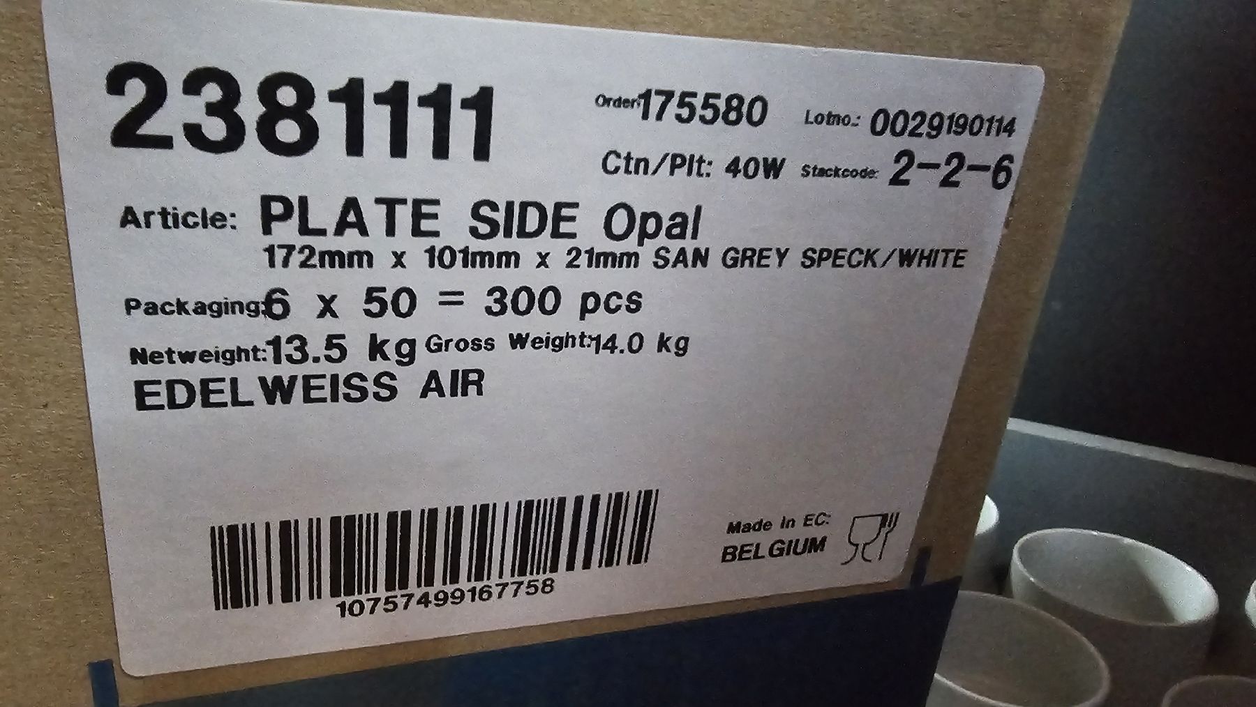 Piatti di portata: edelweiss "Plate Side Opal" – Nuovo e nell'imballaggio originale da Glattfelden venduto da hbct 2