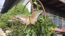 3er Set Schmetterling Garten Deko Sommer Metallrost Deko.