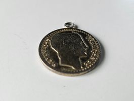 Pendentif Pièce de 10 Francs Français (P. Turin) 1946