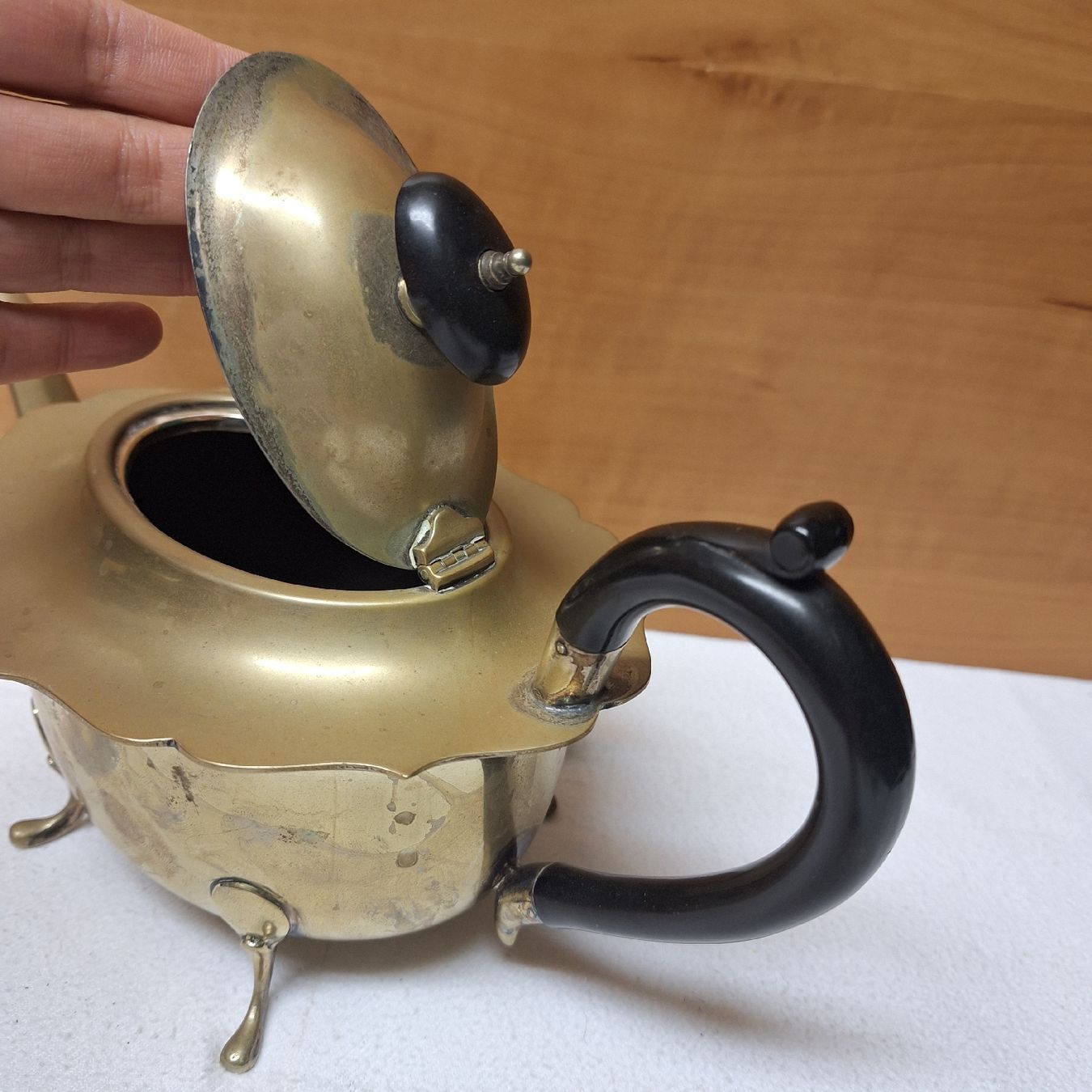 Teekannen: Antike Teekanne, Hard Soldered, England – Gebraucht aus Winterthur von Goldpipau 1
