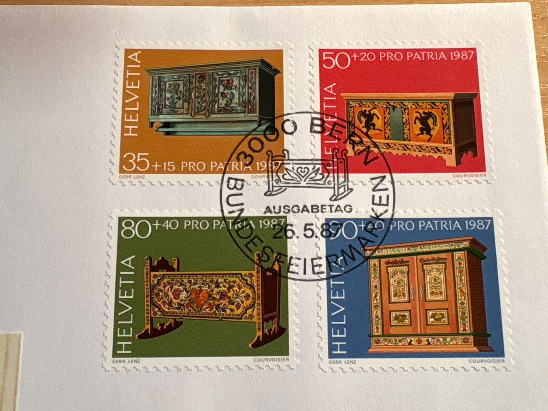 Tutti i francobolli: Bundesfeiertag 1987, Briefmarken-Satz – Usato da Ibach venduto da lisch3 1