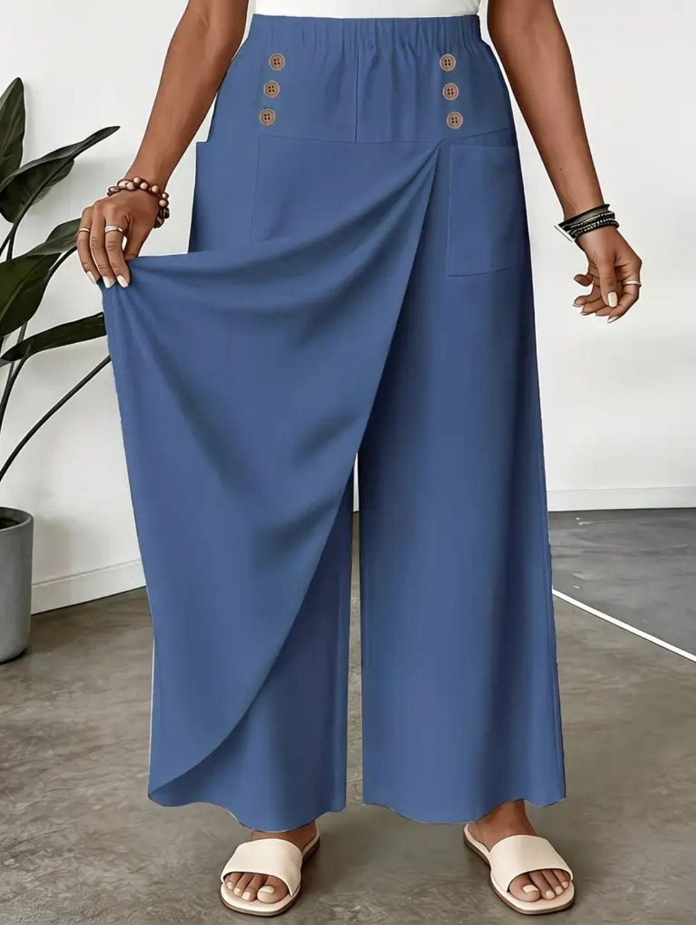 Pantaloni: Hosen Rock Lang Blau – Usato da Niederbipp venduto da Trude04 1