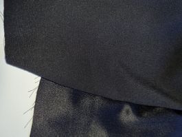 Stoff Seiden Crepe schwarz