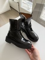 Bottines & Other Stories cuir noir (taille-38) neuf