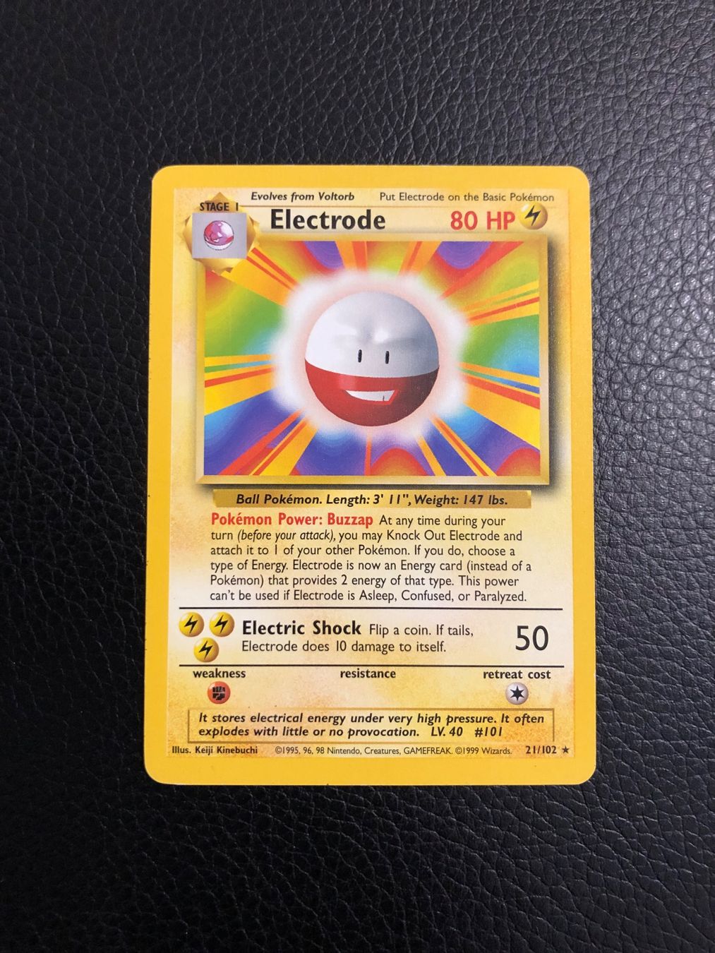 Pokémon Sammelbilder & Trading cards: 1999 Base Set Electrode rare 21/102 Ab 1 – Gebraucht aus Paradiso von Pkmn10
